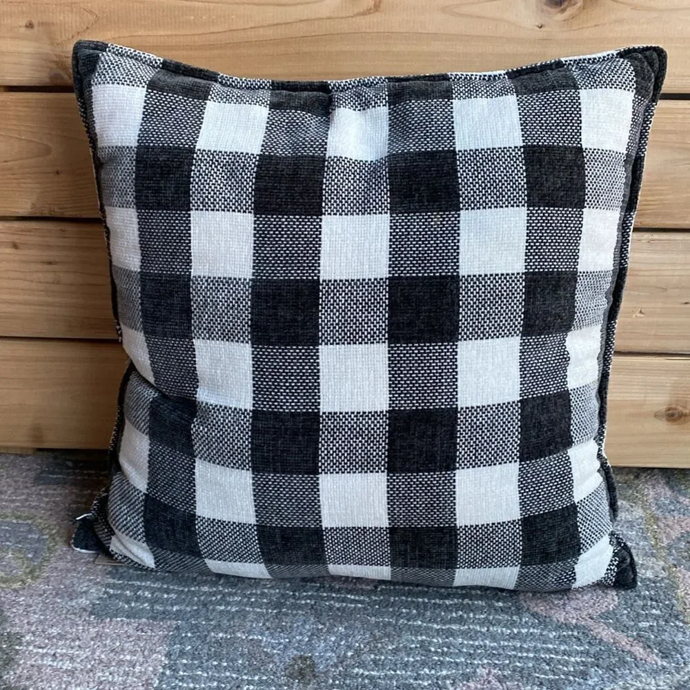 Harvest & Co Pumpkin Fall Buffalo Plaid Throw Pillow